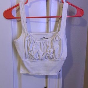 White Hollister Cropped Tank
